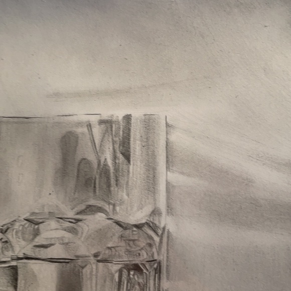 Still Life Art Crystal Waterford Glass Original Drawing Signed 7x11” - Picture 7 of 16